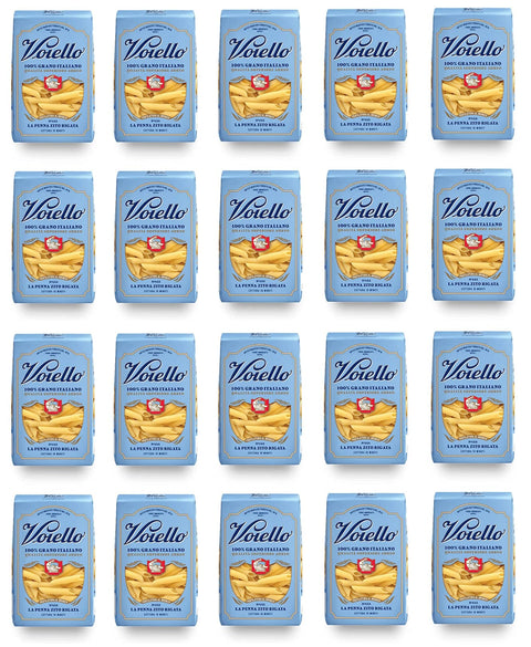 Barilla Kurze Pasta 20x Voiello La Penna Zito Rigata n°155 Pasta 100% Italienischer Weizen 500g Teigwaren aus Hartweizengrieß Bronze-Zeichnung 8076810500575