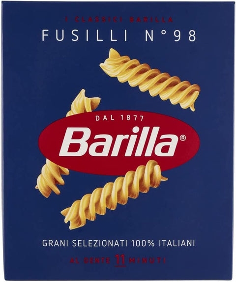 Barilla Kurze Pasta 30x Pasta Barilla Fusilli Nr. 98 italienisch Nudeln 500 g pack 8076802085981