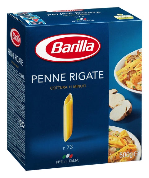 Barilla Kurze Pasta 5x Pasta Barilla Penne rigate Nr. 73 italienisch Nudeln 500 g pack 8076802085738