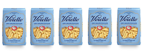 Barilla Kurze Pasta 5x Voiello Il Fusillo Bucato n°145 Pasta 100% Italienischer Weizen 500g Teigwaren aus Hartweizengrieß Bronze-Zeichnung 8076810500759