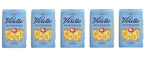 Barilla Kurze Pasta 5x Voiello La Farfalla n°192 Pasta 100% Italienischer Weizen 500g Teigwaren aus Hartweizengrieß Bronze-Zeichnung 8076810500735