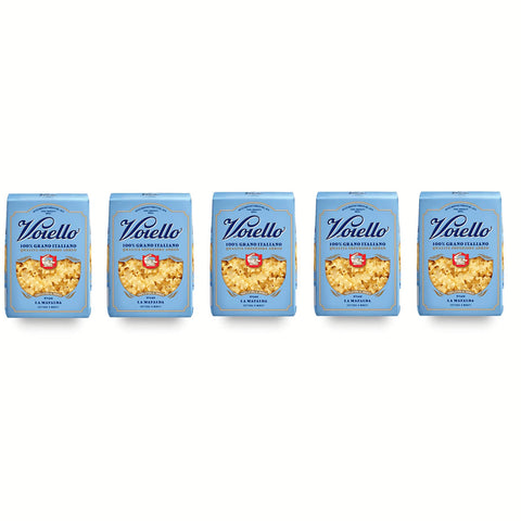 Voiello La Mafalda n°140 Pasta 100% Italienischer Weizen Teigwaren aus Hartweizengrieß Bronze Zeichnung 5x500g Original italienisch