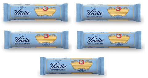 Barilla Kurze Pasta 5x Voiello Lo Spaghetto n°104 Pasta 100% Italienischer Weizen 500g Teigwaren aus Hartweizengrieß Bronze-Zeichnung 8076810500520