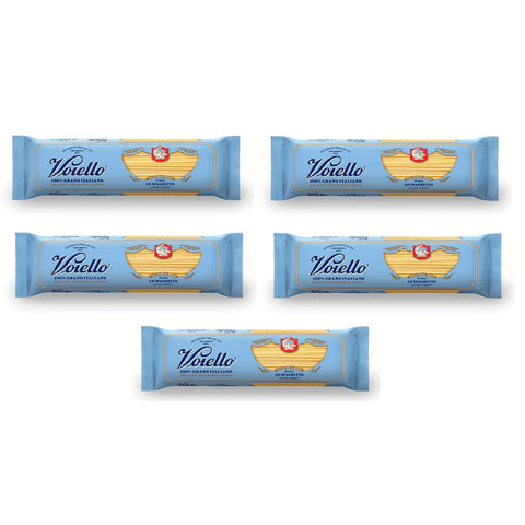 Voiello Lo Spaghetto n°104 Pasta 100% Italienischer Weizen Teigwaren aus Hartweizengrieß Bronze Zeichnung 5x500g Original italienisch
