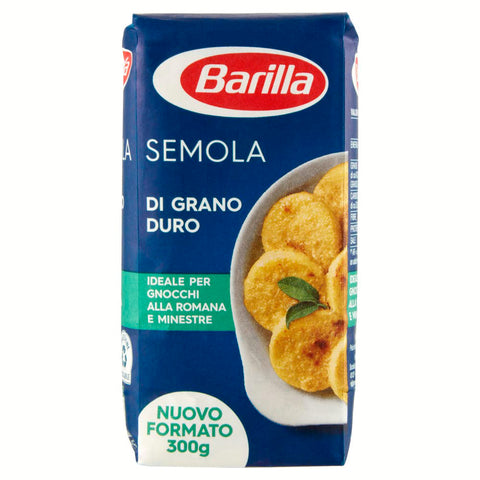 Barilla Semola di Grano Duro Hartweizengrieß, Ideal für Gnocchi und Suppen nach römischer Art, 300 g 6x Original italienisch