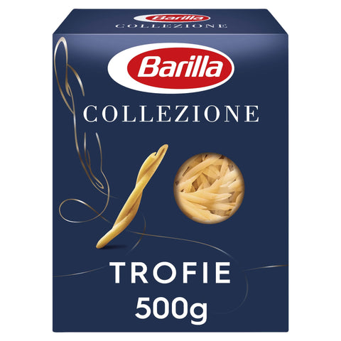 Barilla Kurze Pasta Barilla Collezione Trofie Pasta aus hochwertigem Hartweizen immer al dente - 3er Pack (3 x 500 g) 8076809537711