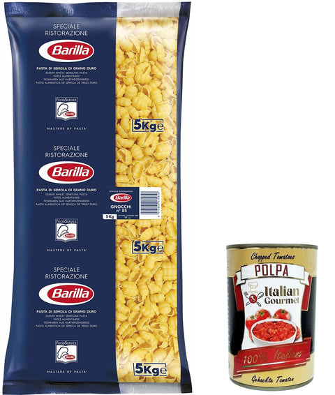 Barilla Kurze Pasta Barilla Gnocchi N°85 Speciale Ristorazione Barilla Gnocchi N°85 Catering Spezial 5kg+ Italian gourmet polpa 400g 8076800035858