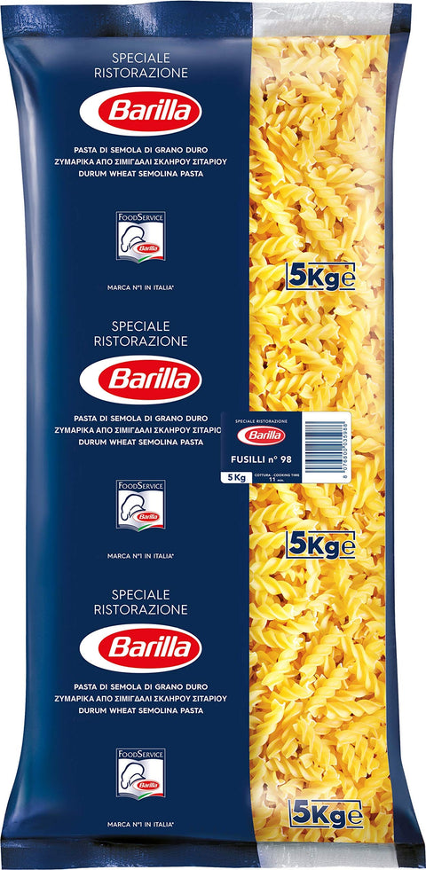 Barilla Kurze Pasta Barilla Hartweizen Pasta Fusilli n. 98 – 1er Pack (1x5kg) 8076808350984