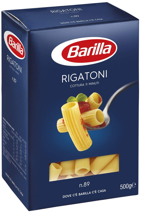 Barilla Kurze Pasta Barilla Hartweizen Pasta Rigatoni n. 89 - 5er Pack (5x500g) 8076802085899