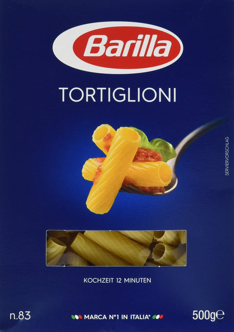 Barilla Kurze Pasta Barilla Hartweizen Pasta Tortiglioni n. 83 – 6er Pack (6x500g) 8076802085837