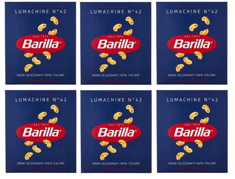 Barilla Kurze Pasta Barilla - Lumachine, Pasta di Semola di Grano Duro, n.42 - 6 pezzi da 500 g [3 kg] 8076802085424
