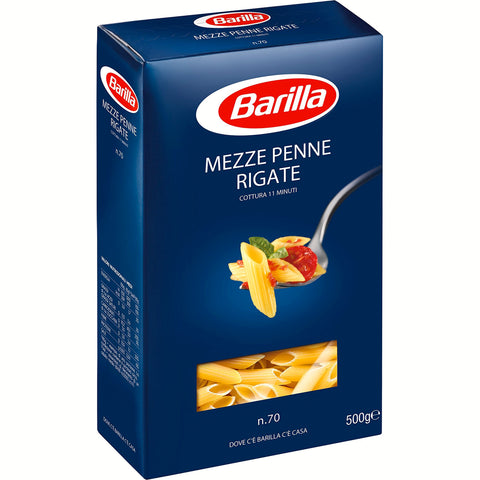 Barilla Mezze Penne Rigate - 6 Stück à 500 g [3 kg] Original italienisch