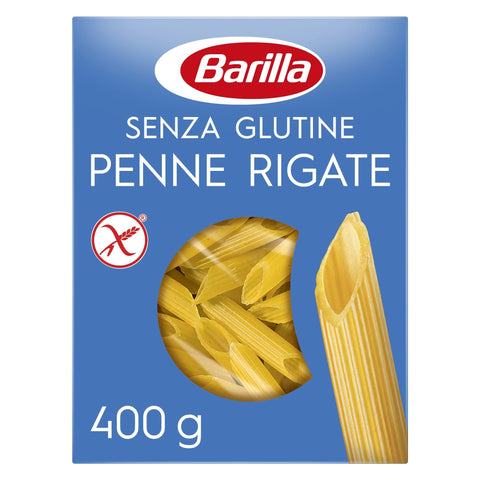 Barilla Kurze Pasta Barilla Pasta Glutenfreie Penne Rigate aus köstlichem Mais und Reis – perfekt für Menschen mit Zöliakie oder Glutenunverträglichkeit, 400 g