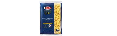 Barilla Kurze Pasta Barilla Pasta Selezione Oro Chef Mezze Maniche Rigate n° 84 Italienische Kurze Pasta 1Kg Packung 8076809528061