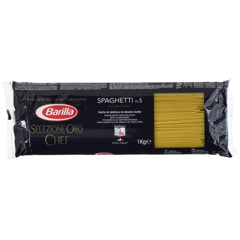 Barilla Kurze Pasta Barilla Selezione Oro Chef Spaghetti n. 5 12er Pack ( 12 x 1kg italienisch Original 8076809048026