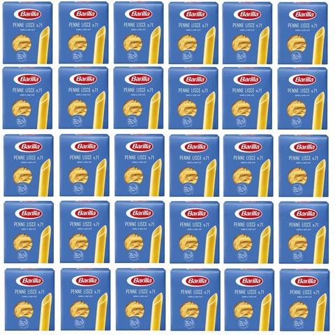 Barilla Kurze Pasta Penne Lisce Macarrones n°71 (30 x 500 g) 8076802085714