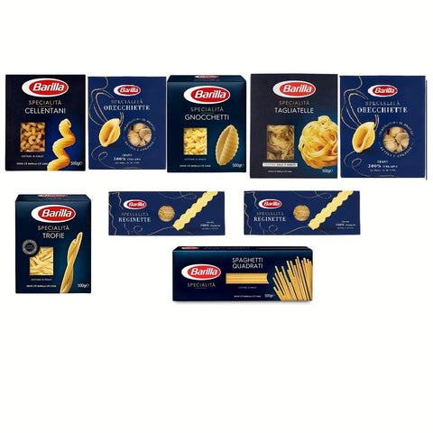 Barilla TESTPAKET Pasta Specialità italienisch Nudeln 9 pack x 500 g Kurze Pasta Original