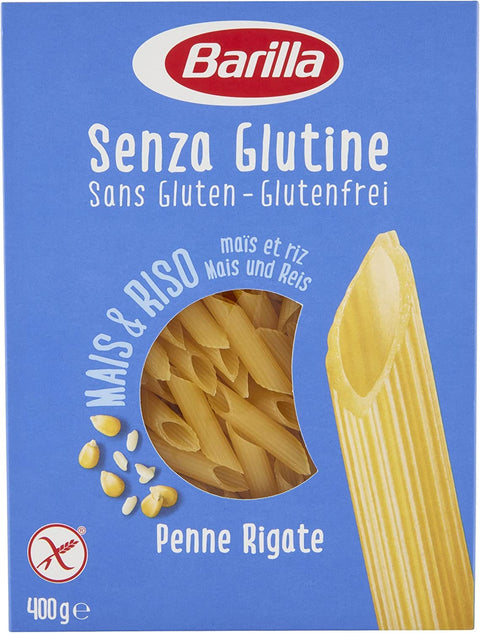 Barilla Längliche Pasta 10x Barilla Penne rigate 400g senza Glutine Glutenfrei pasta nudeln 8076809545457