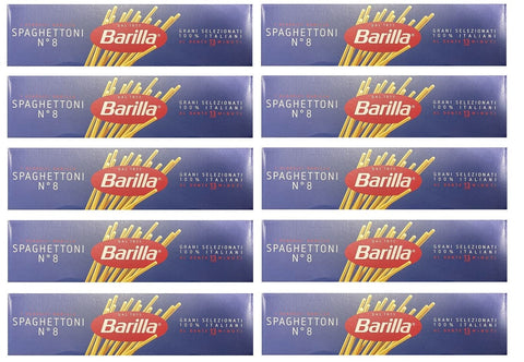Barilla Längliche Pasta 10x Pasta Barilla Spaghettoni Nr. 8 italienisch Nudeln 500 g pack spaghetti 8076800195088