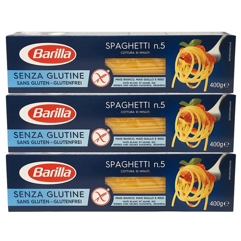 Barilla Längliche Pasta 3 x Barilla Spaghetti 400 g Senza Glutine Glutine Pasta Nudeln Gesundheitsnahrung 8076809545440