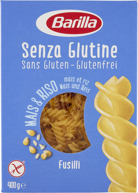 Barilla Längliche Pasta 5x Barilla Fusilli 400g senza Glutine Glutenfrei pasta nudeln 8076809545464