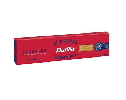 Barilla Längliche Pasta Barilla Linguine al Bronzo Bronze Gezogene Pasta 400g Rohe Verarbeitungsmethode 8076809580908