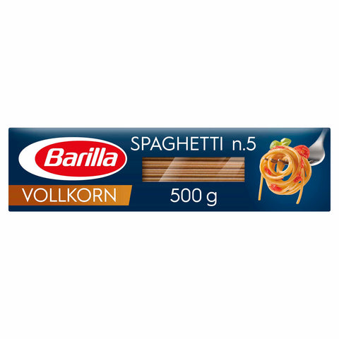 Barilla Pasta Integrale Spaghetti n.5 Vollkorn - Hartweizen mit natürlichen Ballaststoffen, 10er Pack 10 x 500 g Original italienisch