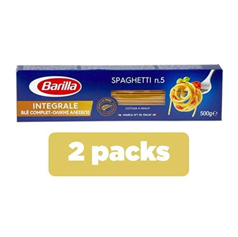 Barilla Längliche Pasta Spaghetti Weizen komplett Barilla Paket 500 Grs Lot de 2 Einheiten 8076809529419