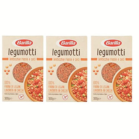 Barilla Legumotti Lenticchie Rosse e Ceci Rote Linsen und Kichererbsen Reich an Eiweiß und Ballaststoffen Glutenfrei 300 g italienisch Original