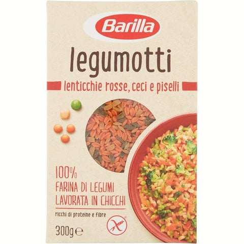 Barilla Linsen Barilla Legumotti Lenticchie Rosse Ceci e Piselli Rote Linsen, Kichererbsen und Erbsen Reich an Eiweiß und Ballaststoffen Glutenfrei 300 g italienisch Original 8076809573023