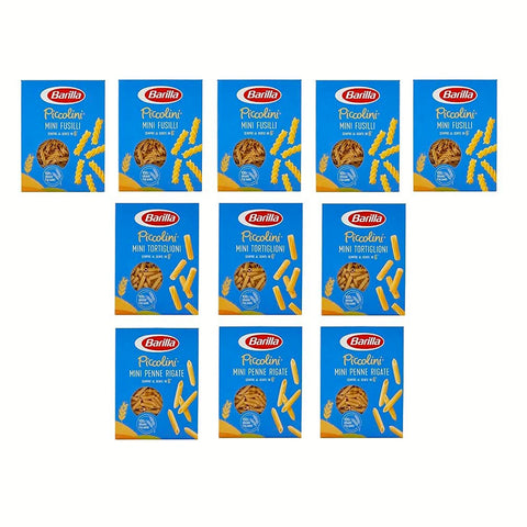 Barilla Mini Piccolini 5x Fusilli 3 x Penne 3 x Tortiglioni je 500 g = 5500 g Kurze Pasta italienisch Original