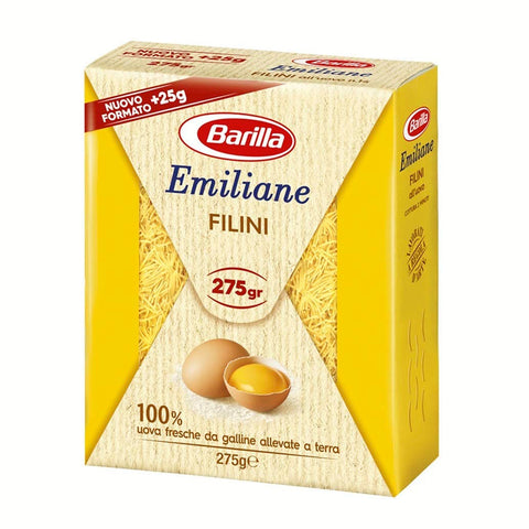 Barilla Emiliane Filini all'uovo n. 14 Nudeln mit ei 20x 275g Original italienisch