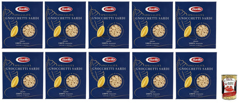 Barilla Nudeln & Pasta 10x Barilla Specialità Gnocchetti Sardi Pasta di Grano Duro Nudeln aus Hartweizengrieß 500g Packung + Italian Gourmet Polpa di Pomodoro 400g Dose 8076809532891