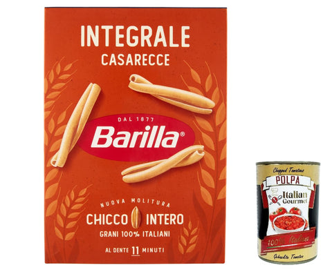Barilla Nudeln & Pasta 10x Pasta Casarecce integrali Vollkorn italienisch Nudeln 500g pack + Italian Gourmet polpa 400g 8076809575478