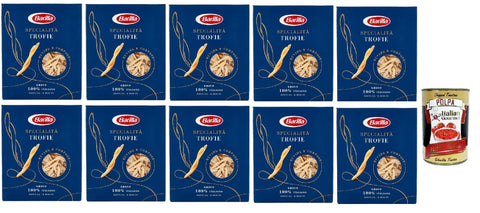 Barilla Nudeln & Pasta 10x Pasta Specialità Trofie liguri, 100% italienisch Nudeln 500 g pack + Italian Gourmet polpa 400g 8076809532945
