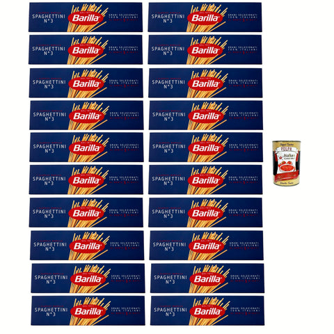 Barilla Spaghettini n° 3, Pasta 100% Nudeln aus Hartweizengrieß Packung 20x500g Original italienisch