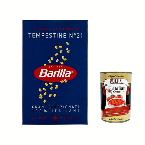 Barilla Tempestine n° 21, Pasta 100% italienisch Nudeln aus Hartweizengrieß 500 g Packung Nudeln & Pasta Original