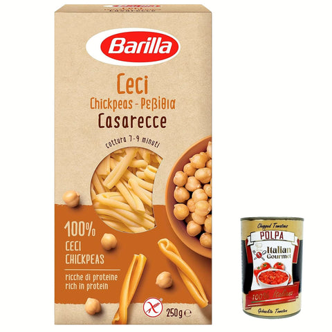 Barilla Pasta di Legumi Caserecce di Ceci Kichererbse pasta nudeln Reich an Ballaststoffen und Proteinen glutenfrei - 250 g 6x italienisch Original + kostenlos