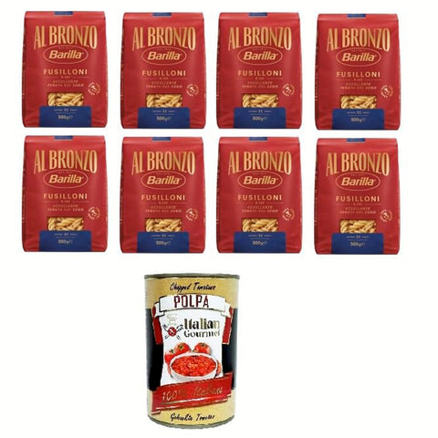 Barilla Al Bronzo Pasta Fusilloni Bronze Gezogene Pasta Rohe Verarbeitungsmethode 8x500g Original italienisch