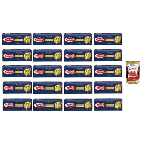 Barilla Nudeln & Pasta Barilla Pasta Bucatini Nr. 9 italienisch Nudeln 500 g pack 20x Original italienisch inkl. Italian Gourmet Polpa 400g 8076800315097