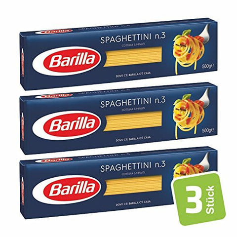 Barilla Spaghettini n.3 3er Pack 3x500g Original italienisch Pasta