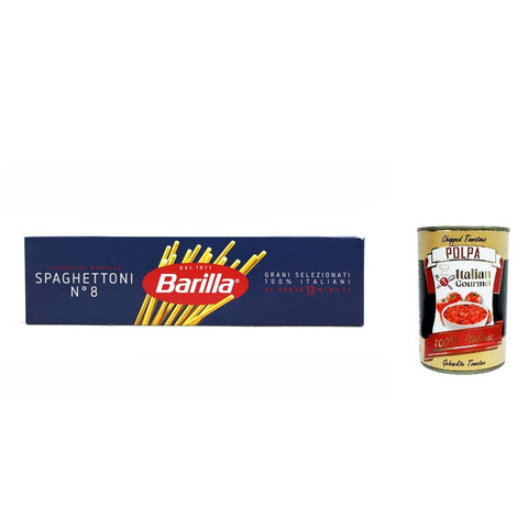 Barilla Nudeln & Pasta Barilla Spaghettoni n° 8, Pasta 100% italienisch Nudeln aus Hartweizengrieß 500 g Packung Nudeln & Pasta Original 8076800195088