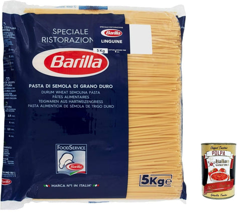Barilla Nudeln & Pasta Pasta Barilla Linguine Ristorante Nr. 98 italienisch Nudeln 5kg pack + Italian Gourmet polpa 8076800035131
