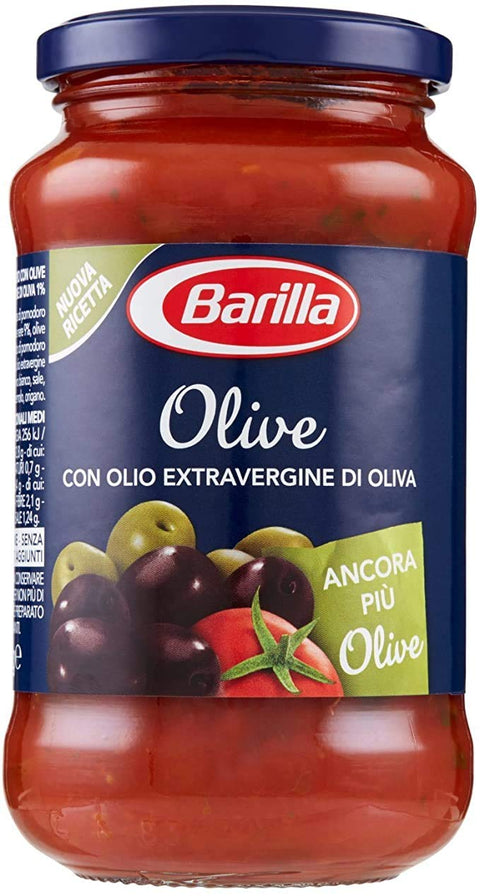 Barilla Pastasaucen 12x Barilla Sugo con Olive pastasauce tomatensauce mit Oliven 400g aus italien pasta 8076809513449