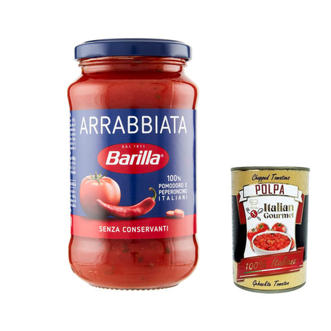 Barilla Sugo Arrabbiata, Sauce mit Tomaten und italienischem Paprika, glutenfreier, hergestellter Sauce und ohne zusätzliche Konservierungsmittel, 400 g italienisch Original