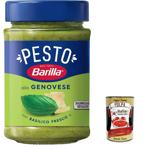Barilla Pesto alla Genovese 190 g | Glutenfreie Italienische Pasta Sauce mit 100% italienischem Basilikum aus nachhaltiger Landwirtschaft und Kase italienisch Original