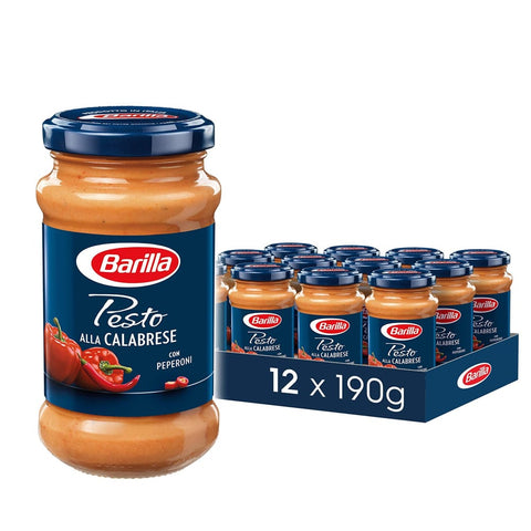 Barilla Pesto Barilla rotes Pesto alla Calabrese - Pesto 12er Pack (12x190g) Original italienisch 8076809068734