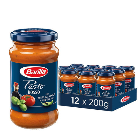 Barilla Pesto Barilla rotes Pesto Rosso, 12er Pack (12x200 g) italienisch Original 8076809068710