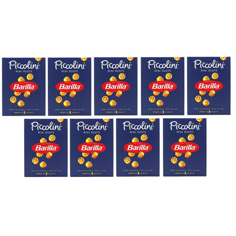 Barilla Piccolini Mini Ruote 9 x 500 g = 4500 g Teigwaren aus Hartweizengrieß Mini-Pasta italienisch Original