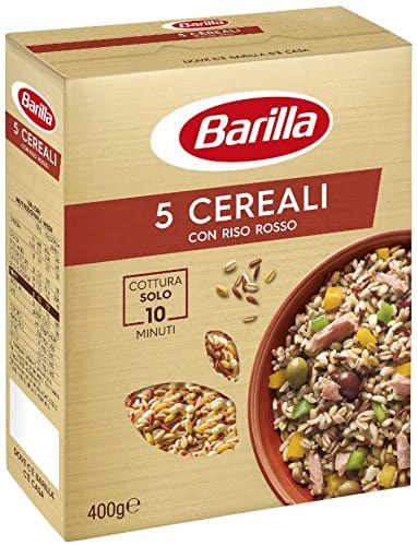 Barilla Reis 6x Barilla 5 Cereali con Riso rosso mit rotem Reis Vollkorn italienisch 320g 8076809572422